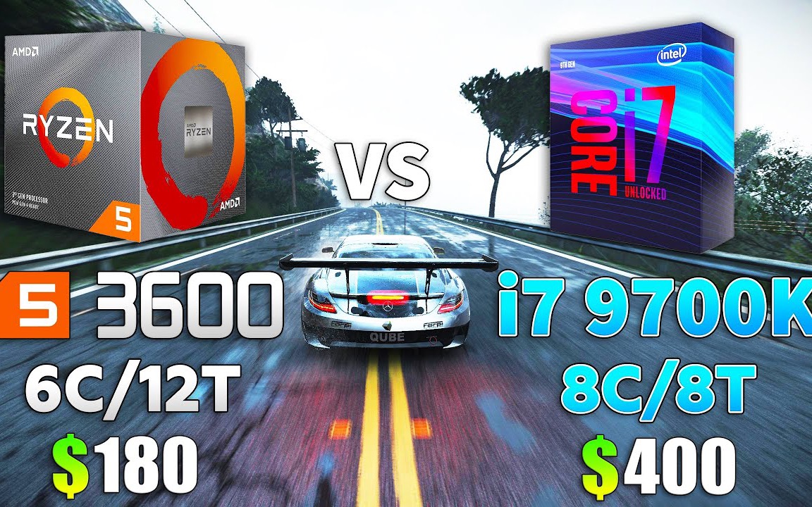 Ryzen5 3600 vs i7 9700K游戏测试(RTX2080Ti 16GB Windows10 Pro)
